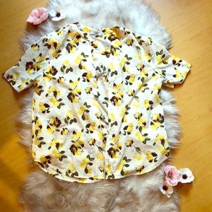 Button up printed blouse